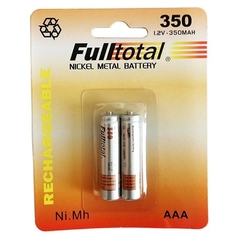 2 Pilas Aaa 350 Mah Full Total Nickel Metal P/ Estacas Solares