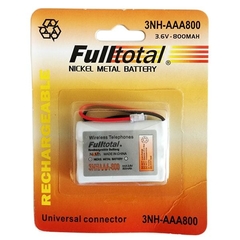 Bateria 3.6v 700mah tamaño AAA conector universal p/ telefonia inalambrica