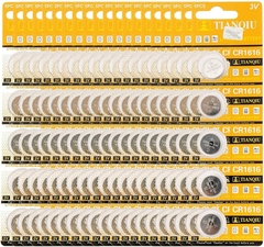 5 Pilas Cr1616 Tianqiu Para Relojes Alarmas Sensores Luces Led - comprar online