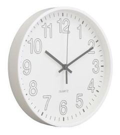 Reloj De Pared Plastico Decorativo Blanco 30 Cm Rl3011 - comprar online