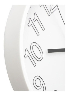 Reloj De Pared Plastico Decorativo Blanco 30 Cm Rl3011 en internet