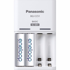 Cargador Panasonic Eneloop + 2 AA Eneloop Panasonic Recargables