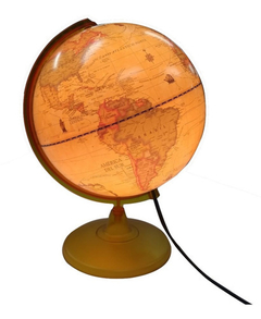 GLOBO TERRAQUEO BASE PLASTICO 20CM ANTIGUO CON LUZ – 207ALW en internet