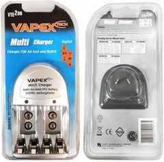 Cargador Multiple Vapex P/ Pilas Aa Aaa Baterias 9v 220v en internet