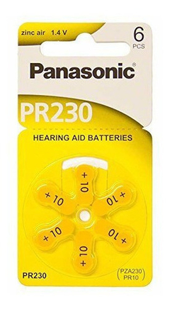 Pila Panasonic Zinc Air 10 Botón - Pack De 6 Unidades PR230