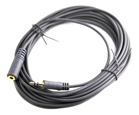 Cable Alargue Audio Estereo 5 Mts Mini Plug Macho 3.5 Mm A mini plug hembra 3.5mm