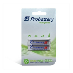 2 Pilas Aaa 1000mah Probattery P/ Remotos, Linternas, Radios