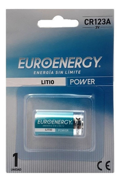 3 Pilas Cr123a Euroenergy Litio 3v P/ Sensores, Alarmas, Camaras - comprar online