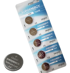 5 Pilas Cr2032 EUROENERGY 3v Litio P/ Luces Alarmas