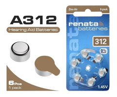 Pilas Renata Para Audifono Blister 6u. Modelo 312 - comprar online