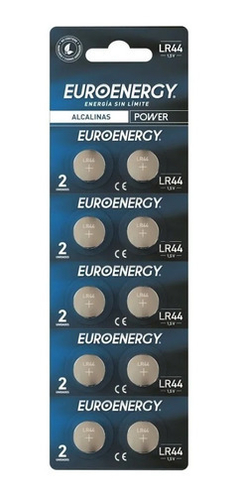 10 Pilas Euroenergy Lr44 A76 Ag13 1.5v P/ Luces, Calculadoras