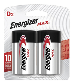 2 Pilas D Alcalinas Energizer Max Blister Cerrado