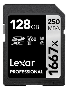 Memoria Lexar Sdxc 128gb Clase 10 1667x 250mb/s Fullhd 4k