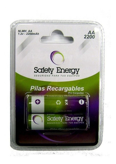 2Pilas Aa 2200 Mah Safety Energy Recargables