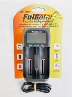 Cargador LCD Fulltotal 1005 p/ pilas Aa, AAA, C, D, Litio