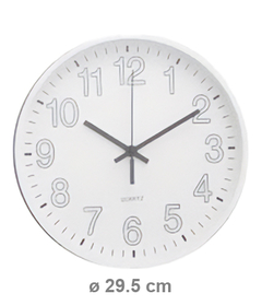 Reloj De Pared Plastico Decorativo Blanco 30 Cm Rl3011 - tienda online