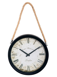 Reloj De Pared Estilo Antiguo Vintage 30cm Marco Metal Soga RL17064 en internet