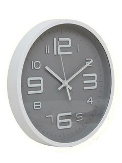 Reloj De Pared Plastico Decorativo Blanco 30 Cm De Diametro RL3012 en internet