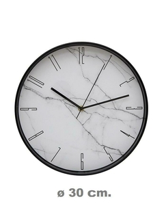 Reloj De Pared Simil Marmol Diametro 30cm Diseño Vgo