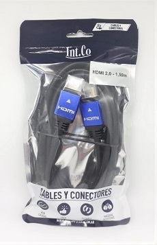 CABLE HDMI A HDMI 2.0 ULTRA HD 4K X 1,5m CONECTOR METALICOS - comprar online