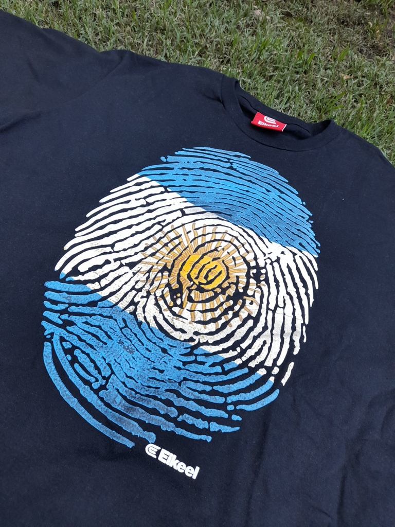 remera Argentina identidad nacional huella 3d algodon premim