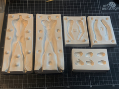 Ref.34899B kit moldes corpo completo esses já saem com os pés do moldes (versão masculino) na internet