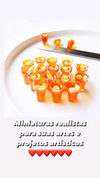 Ref.309856- kit copinhos realistas decorados suco de laranja 2.2cm ( 3 peças)