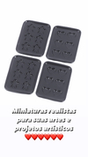 Ref.5543210- Miniatura realista de bandejas de doces 4 x 3cm kit ( 4 peças )