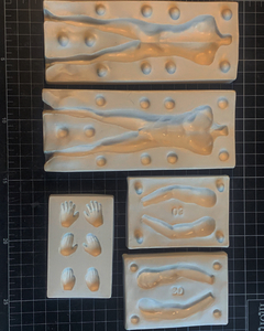 Ref.34899B kit moldes corpo completo esses já saem com os pés do moldes (versão masculino) - Nanda Regina