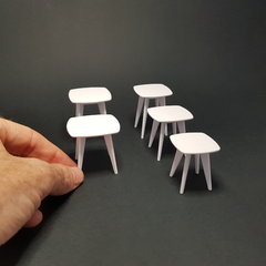 Ref.035- Miniaturas de banquetas 5 peças (escala de tamanho 1:10)