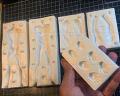 Ref.34899B kit moldes corpo completo esses já saem com os pés do moldes (versão masculino) - comprar online