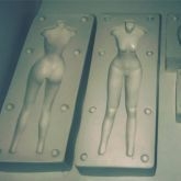 013-Kit molde base corpo inteiro bipartido feminino/com molde braços,pés e mãos E molde cabeça feminina 1/6 - comprar online