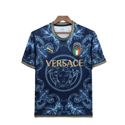 Camisa Itália 22/23 - Torcedor Masculina - Versace - Azul