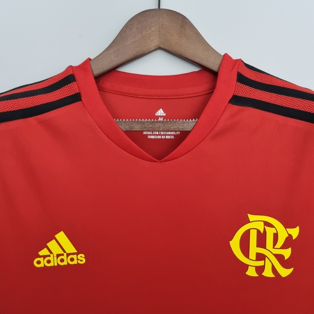 Camisa Flamengo Treino Amarela Modelo feminina 2022 - Frete grátis