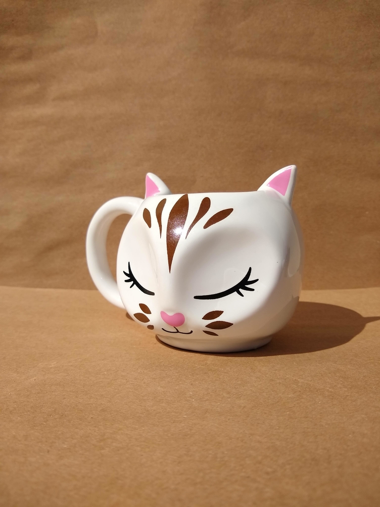 Caneca Gato Preto Decoração Cerâmica Gatinho Fofinho Pet