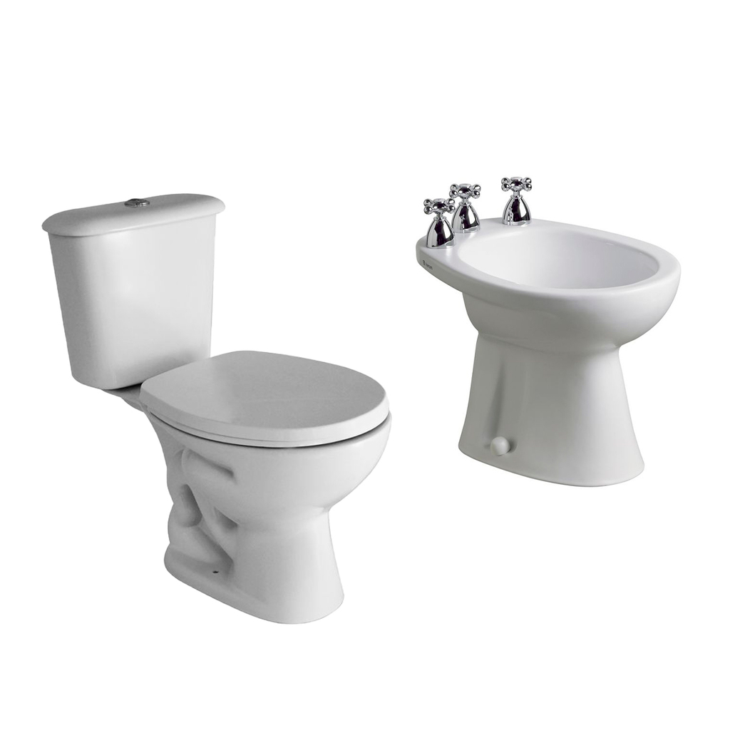 Combo Ferrum Andina Inodoro Largo Deposito Bidet
