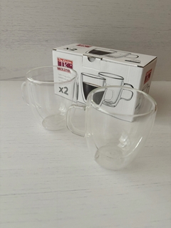 Set taza doble vidrio - comprar online