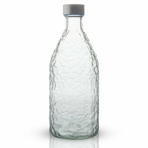 Botella vidrio labrada