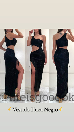 Vestido Ibiza Glitter Negro