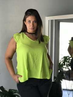 Blusa voladito - Verde lima