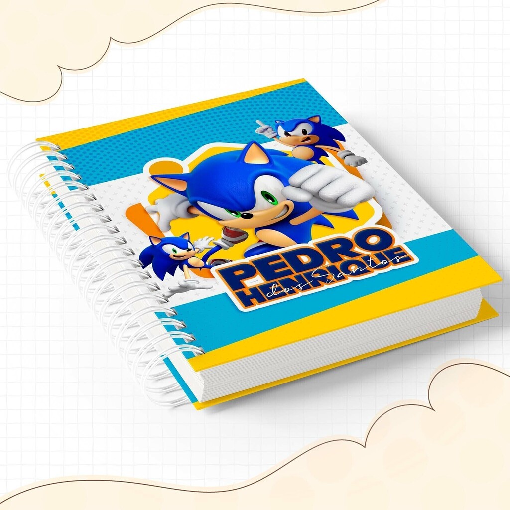 Agenda escolar permanente - 2 dias por página - Sonic