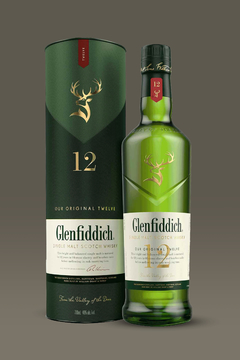 Glenfiddich 12Y whisky con Estuche