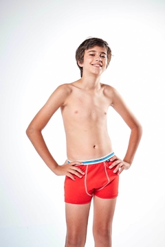 Boxer de niño con elastico rayado
