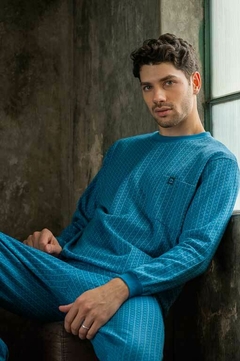 Pijama de jacquard cuello redondo Art 768