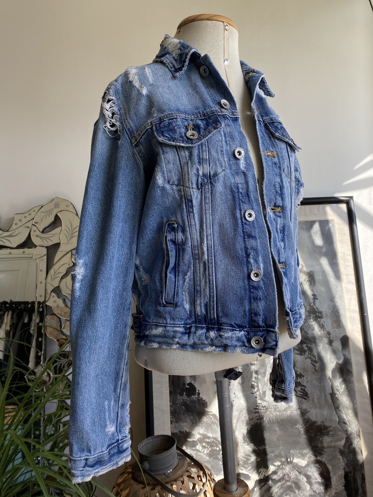 Zara jaqueta 2025 jeans masculina