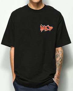 CAMISETA MKS FEAR LARANJA NEON COM CONTORNO BRANCO - comprar online