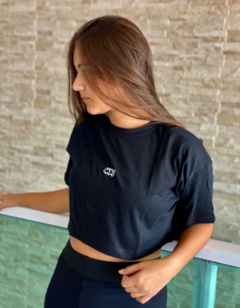 CROPPED MKS MINI LOGO PRETO M