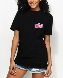 CAMISETA MKS MINI LETREIRO PINK CONTORNO - loja online