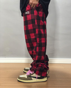 Calça xadrez masculina amarela 2025