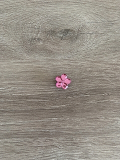 Pin Flor Strass - rosa